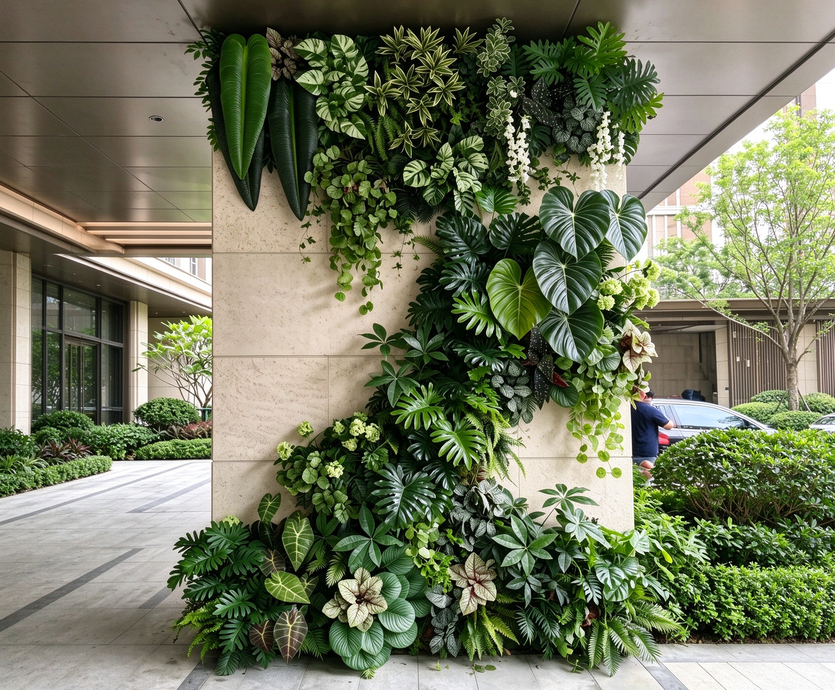 Home Decoration Indoor and Outdoor Plant Wall Scene Arrangement Artificial Green Plant Wall 