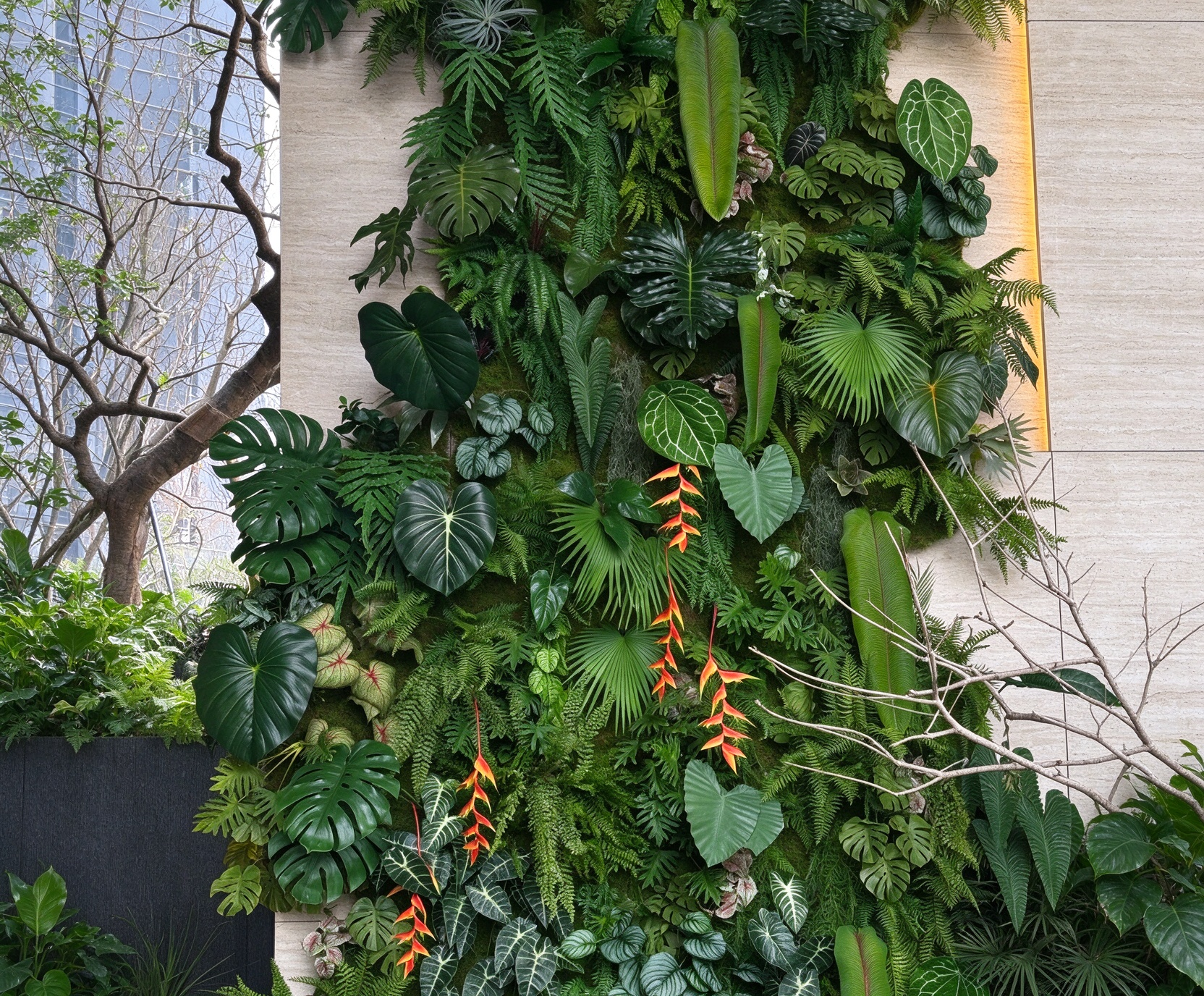  Home Decoration Indoor and Outdoor Plant Wall Scene Arrangement Artificial Green Plant Wall 