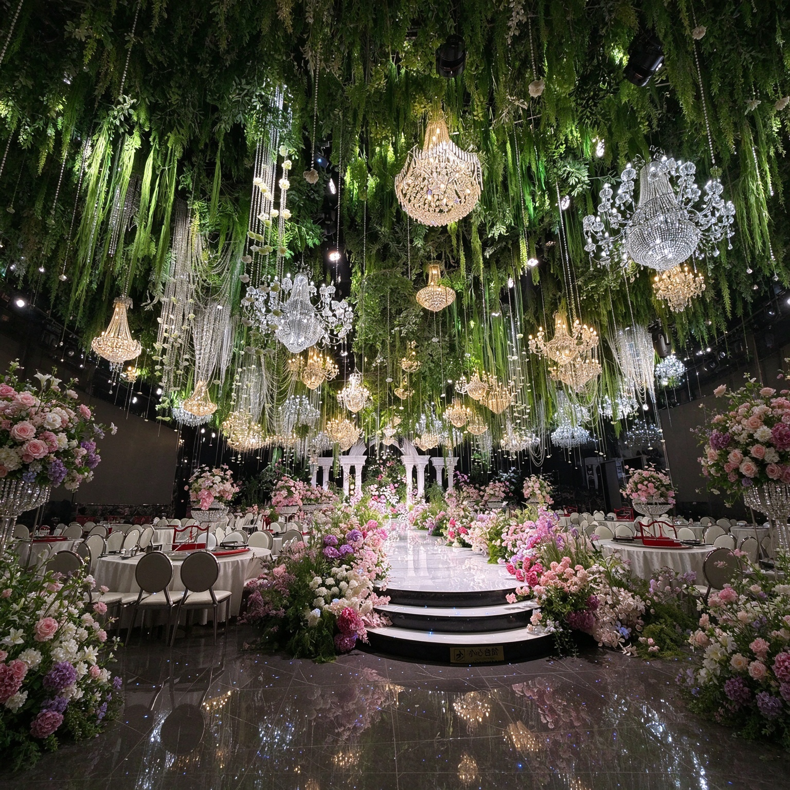 Full wedding setup for Forest Secret Realm Banquet Hall