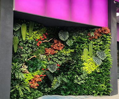 Interior Decoration - Outdoor and Indoor Plant Wall Scene Setup - Artificial Greenery Wall