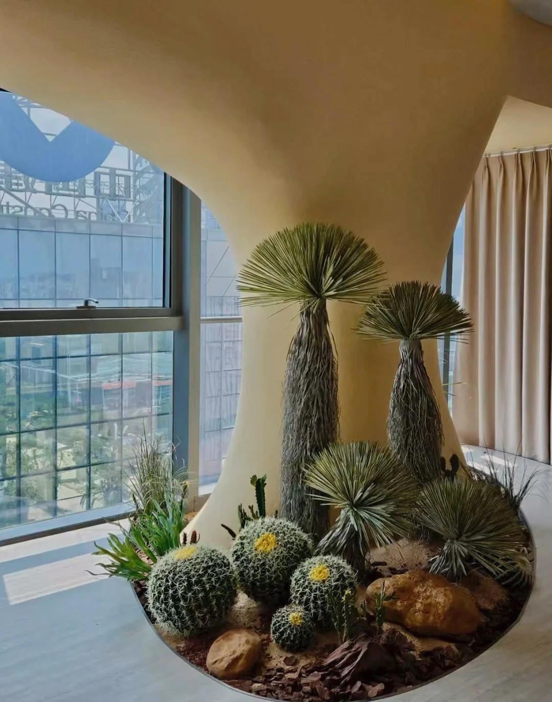 Artificial Cactus Plant, Faux Cactus Potted Plant, Desert Style