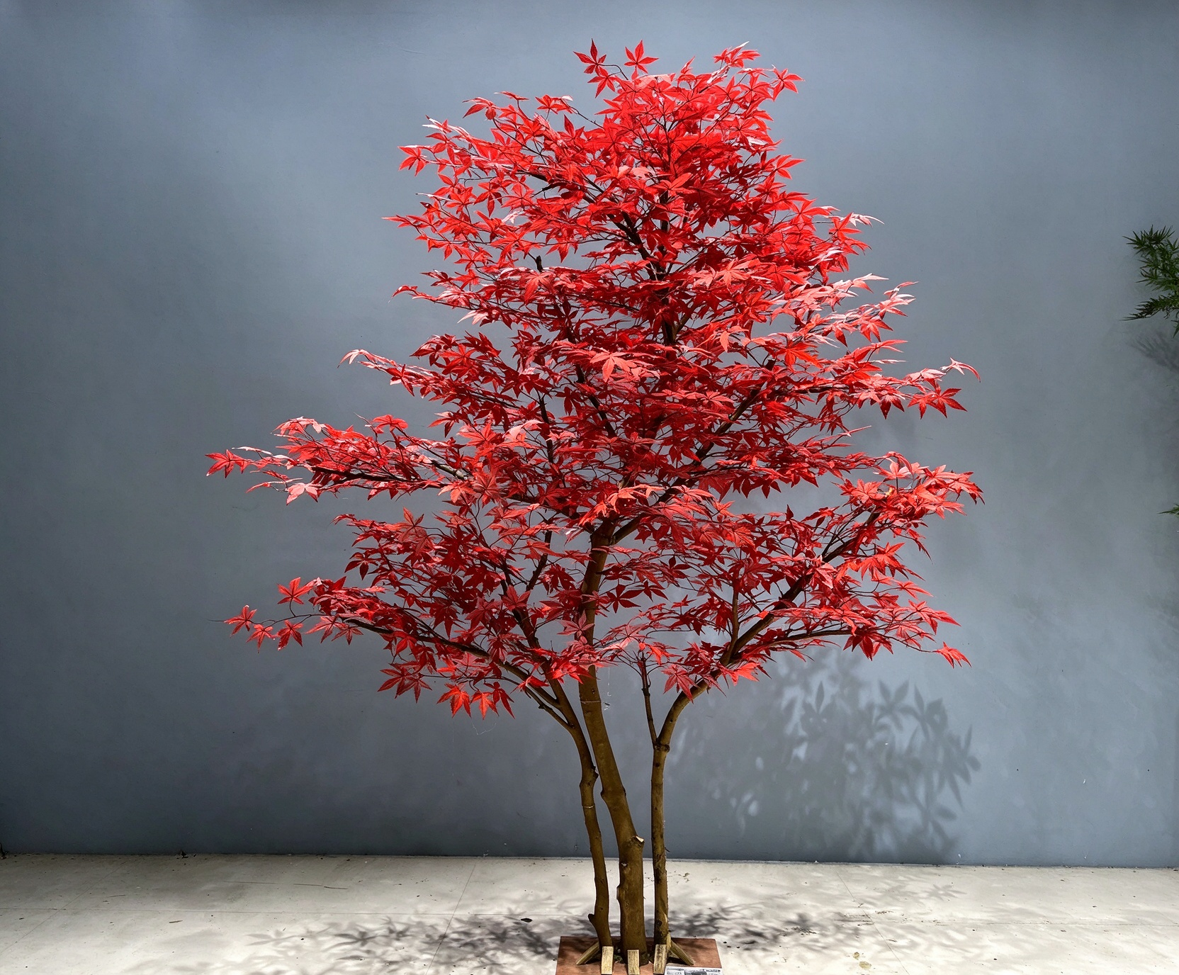 Artificial Red Maple Tree, Faux Plant Decorative Bonsai